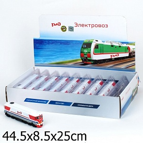 Поезд металлический, инерционный, свет и звук, открываются двери (Технопарк, 839B-Dsim)